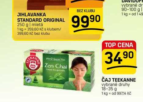 ČAJ TEEKANNE vybrané druhy 18-35 g