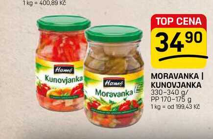 MORAVANKA | KUNOVJANKA 330-340 g/ PP 170-175 g
