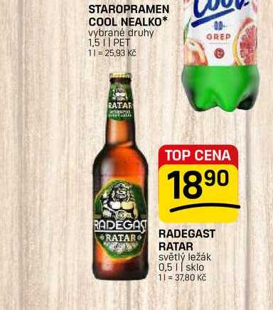 RADEGAST RATAR světlý ležák 0,5l