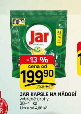 JAR KAPSLE NA NÁDOBÍ vybrané druhy 30-41 ks 