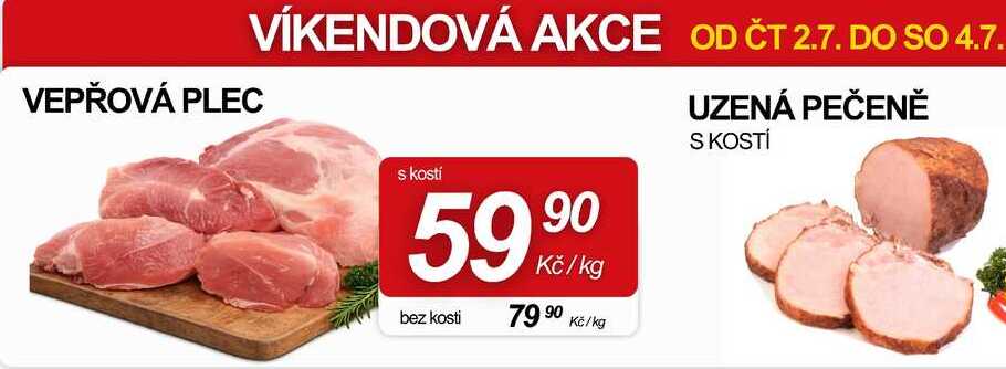 VEPŘOVÁ PLEC s kostí, 1 kg