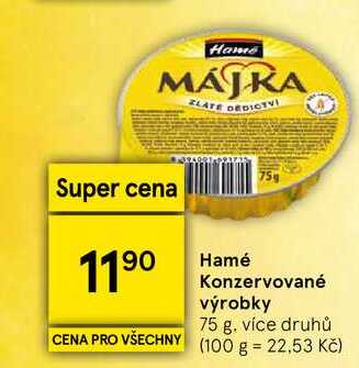 Hamé Konzervované výrobky, 75 g