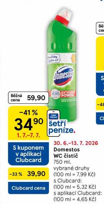 Domestos WC čistič, 750 ml
