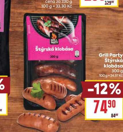 Grill Party Štýrská klobása 300 g 