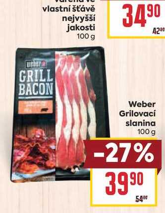 Weber Grilovací slanina 100 g  