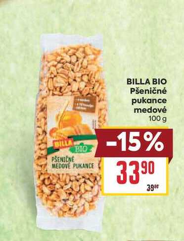 BILLA BIO Pšeničné pukance medové 100 g 