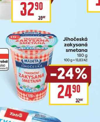 Jihočeská zakysaná smetana 180 g