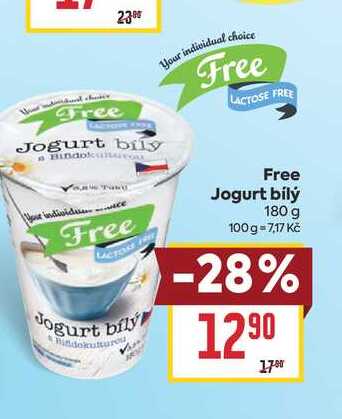 Free Jogurt bílý 180 g 