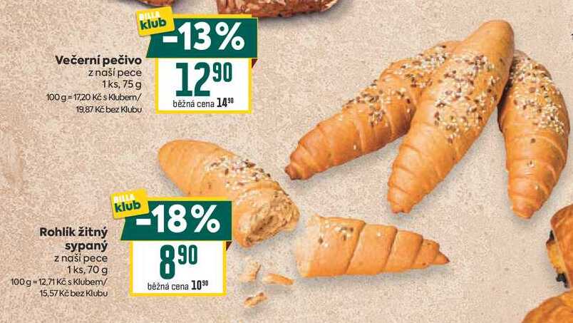 Rohlik žitný sypaný z naši pece 1 ks, 70 g 