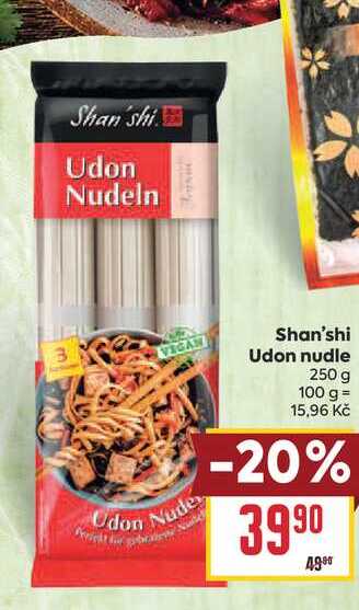 Shan'shi Udon nudle Udon Nude 250 g 