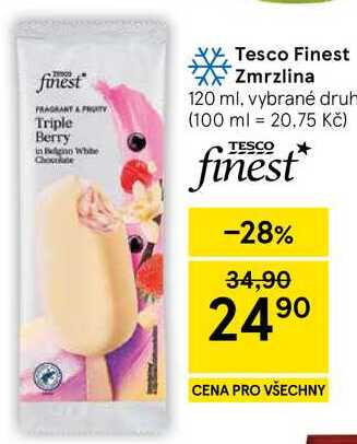 Tesco Finest Zmrzlina, 120 ml, vybrané druhy