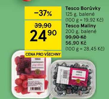 Tesco Borůvky, 125 g 