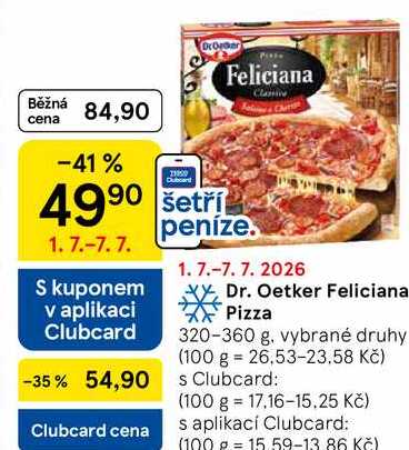 Dr. Oetker Feliciana Pizza, 320-360 g