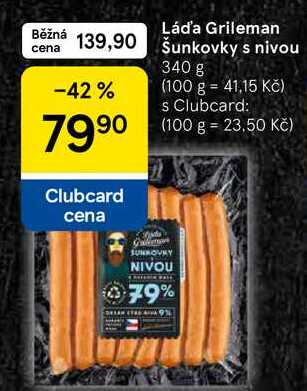 Láďa Grileman Šunkovky s nivou, 340 g