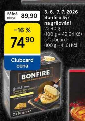 Bonfire Sýr na grilování, 2x 90 g