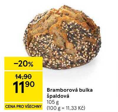 Bramborová bulka špaldová, 105 g  
