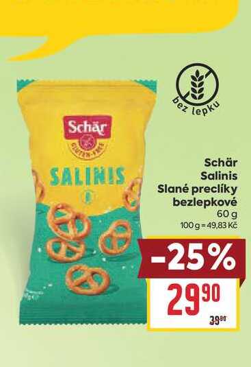 Schär Salinis Slané preclíky bezlepkové 60 g