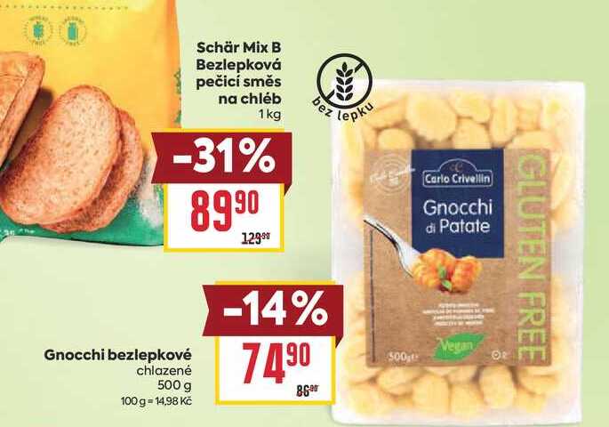 Gnocchi bezlepkové chlazené 500 g 