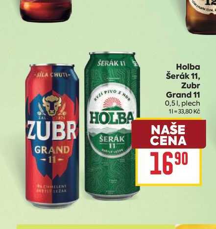 Holba Šerák 11, Zubr Grand 11 0,51, plech 