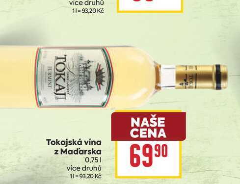 Tokajská vína z Maďarska 0,75l