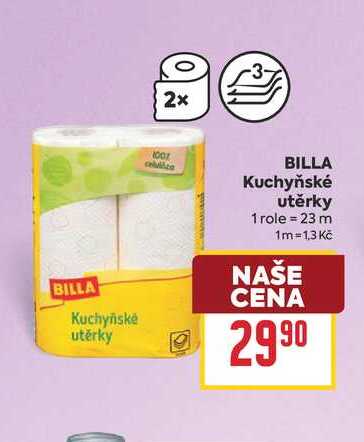 BILLA Kuchyňské utěrky 1 role 