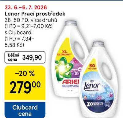Lenor Prací prostředek, 38-50 PD, více druhů  