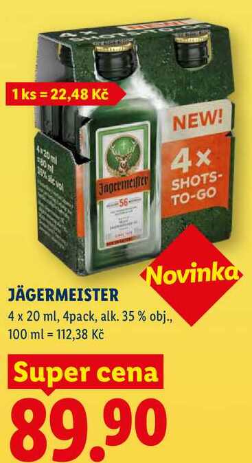 JÄGERMEISTER, 4x 20 ml