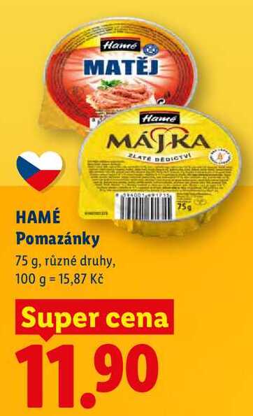 HAMÉ Pomazánky, 75 g