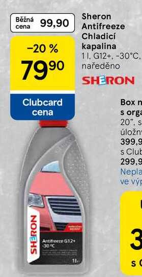 Sheron Antifreeze Chladicí kapalina, 1 l,. G12+, -30°C.. naředěn