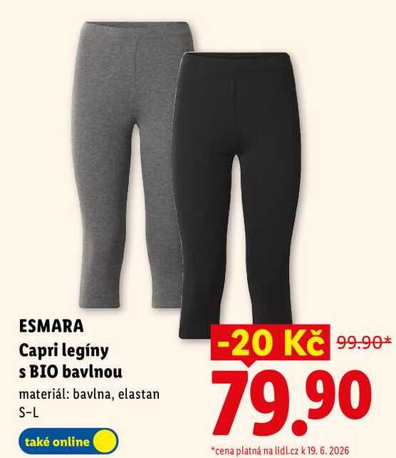 ESMARA Capri legíny S BIO bavlnou
