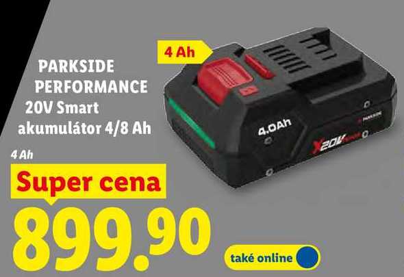 PARKSIDE PERFORMANCE 20V Smart akumulátor 4 Ah  