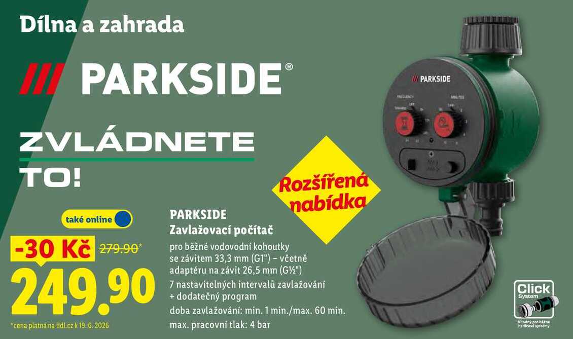 PARKSIDE Zavlažovací počítač