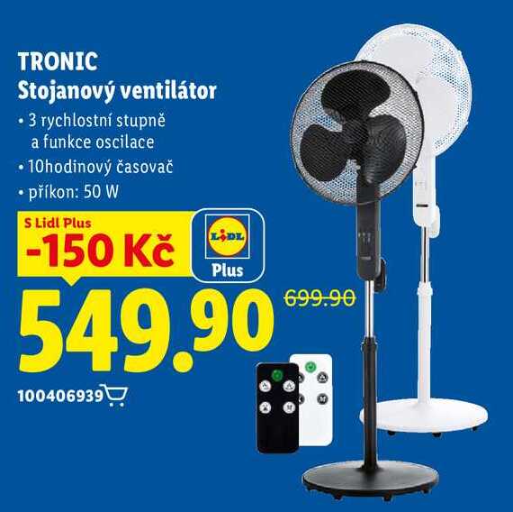 TRONIC Stojanový ventilátor