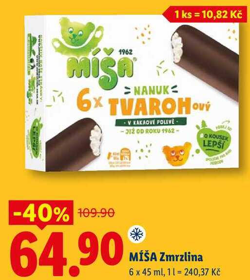 MÍŠA Zmrzlina, 6x 45 ml