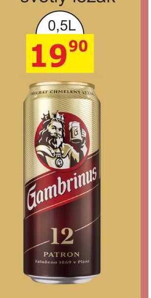 Gambrinus 12 PATRON 0,5l plech