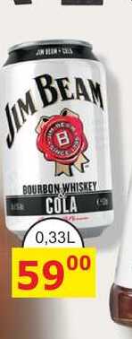 JIM BEAM BOURBON WHISKEY COLA 0,33L