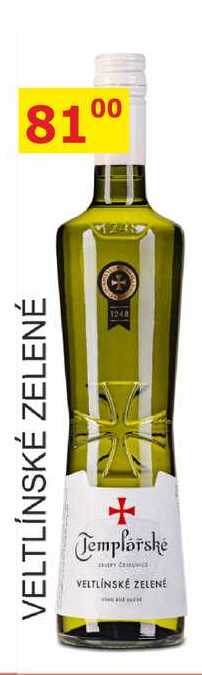 Templářské sklepy 0,75l VELTLÍNSKÉ ZELENÉ 