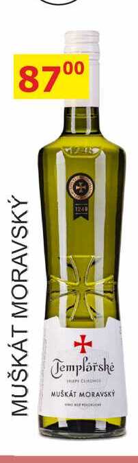 Templářské sklepy 0,75l MUŠKÁT MORAVSKÝ
