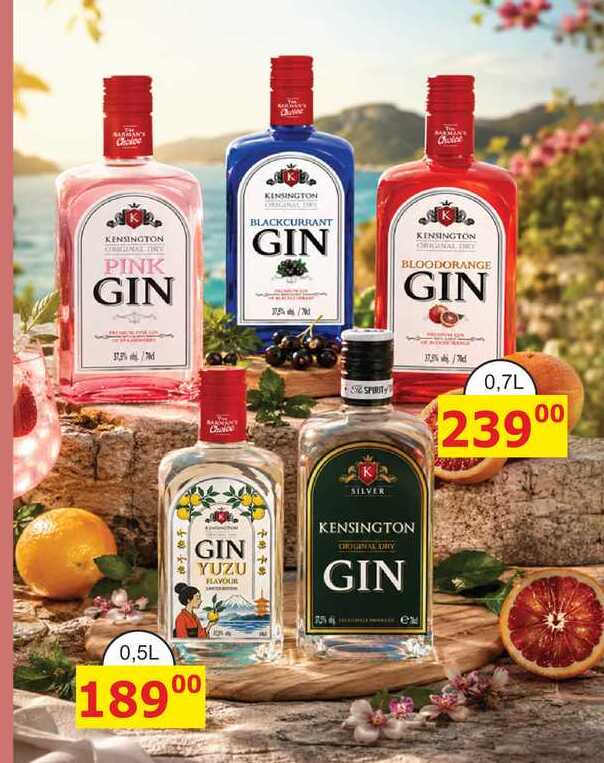KENSINGTON PINK GIN 0,7L 