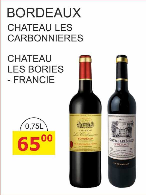 BORDEAUX CHATEAU LES CARBONNIERES 0,75L  
