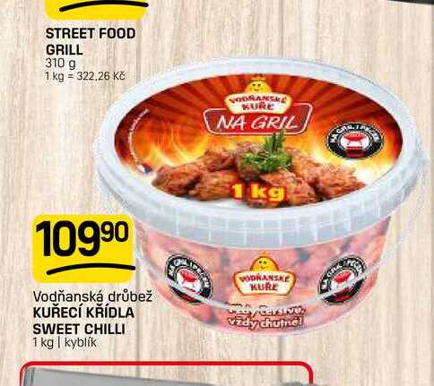 KUŘECÍ KŘÍDLA SWEET CHILLI 1 kg | kyblík 