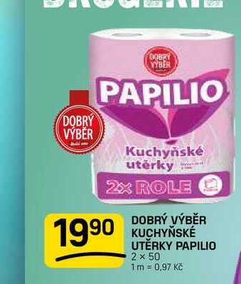 KUCHYŇSKÉ UTĚRKY PAPILIO 2 x 50
