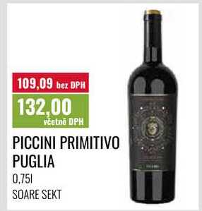 PICCINI PRIMITIVO PUGLIA 0,75l