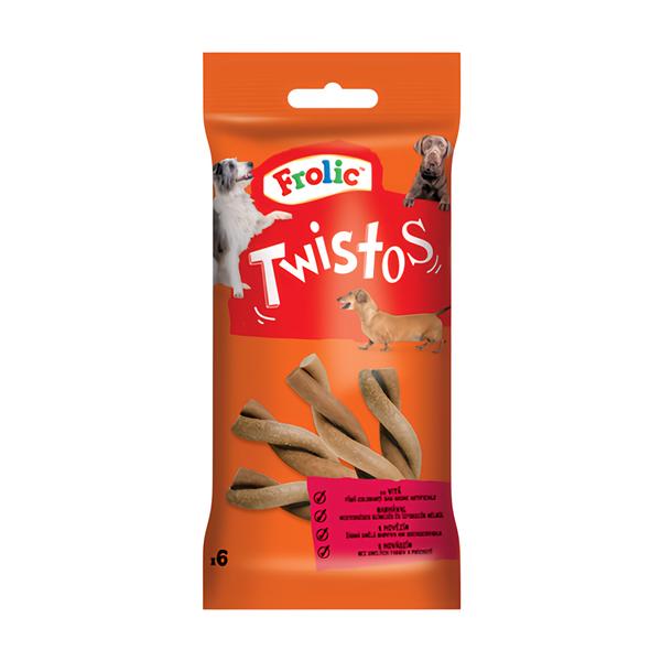 Frolic Twistos pamlsky s hovězí příchutí pro psy (6ks)