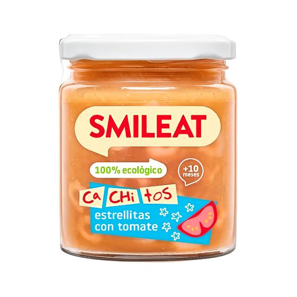 Smileat BIO Příkrm s kousky těstoviny s rajčatovou zeleninovou omáčkou, telecím a extra panenským olivovým olejem
