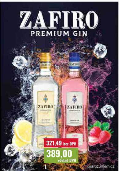 ZAFIRO PREMIUM GIN 1l