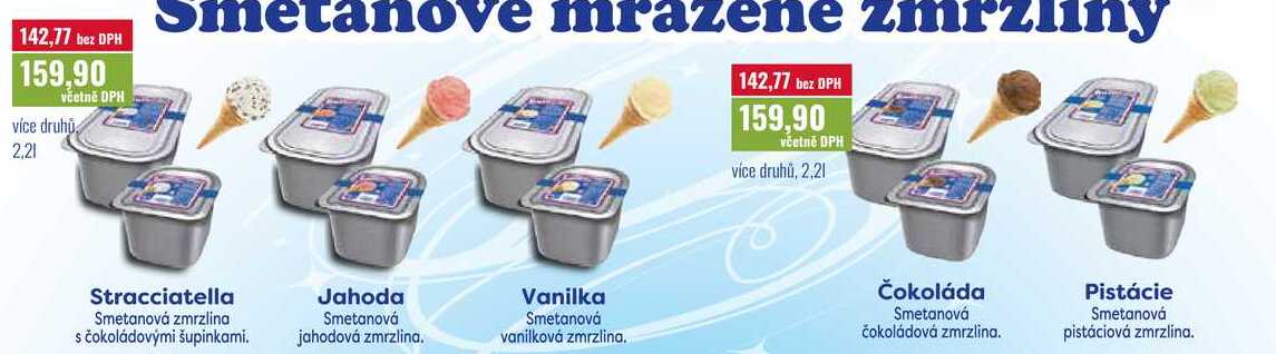 Smetanové mražené zmrzliny, 2,21
