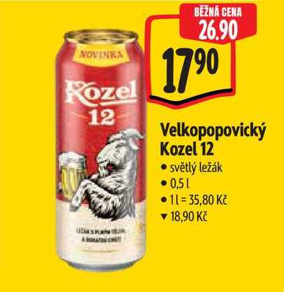 Velkopopovický Kozel 12 0,5 l