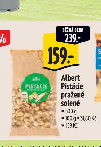 Albert Pistácie pražené solené 500 g