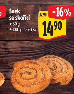 Šnek se skořicí 80g